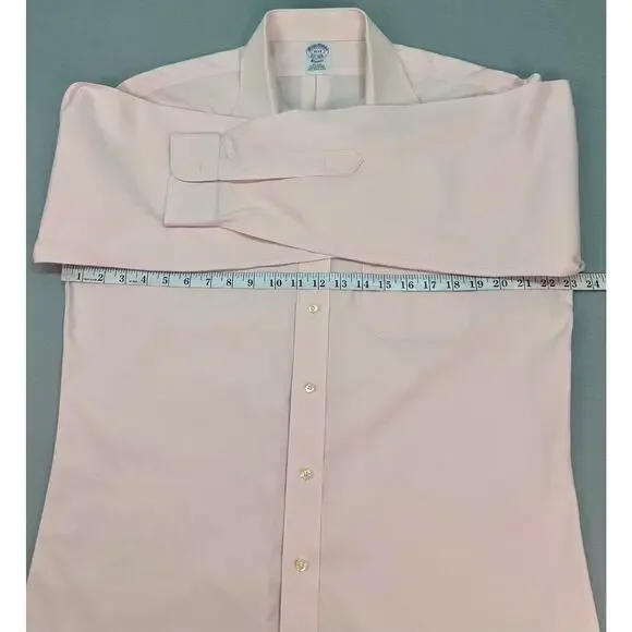 Brooks Brothers Light Pink Supima Cotton Dress Shirt Classic Fit Collar 16-33 - Picture 9 of 10